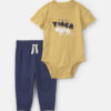 Baby Boy 2-Piece 'Go Get Em Tiger' Short-Sleeve Bodysuit & Pant Set - Yellow/Navy Blue 9 Baby Boy 2-Piece 'Go Get Em Tiger' Short-Sleeve Bodysuit & Pant Set - Yellow/Navy Blue