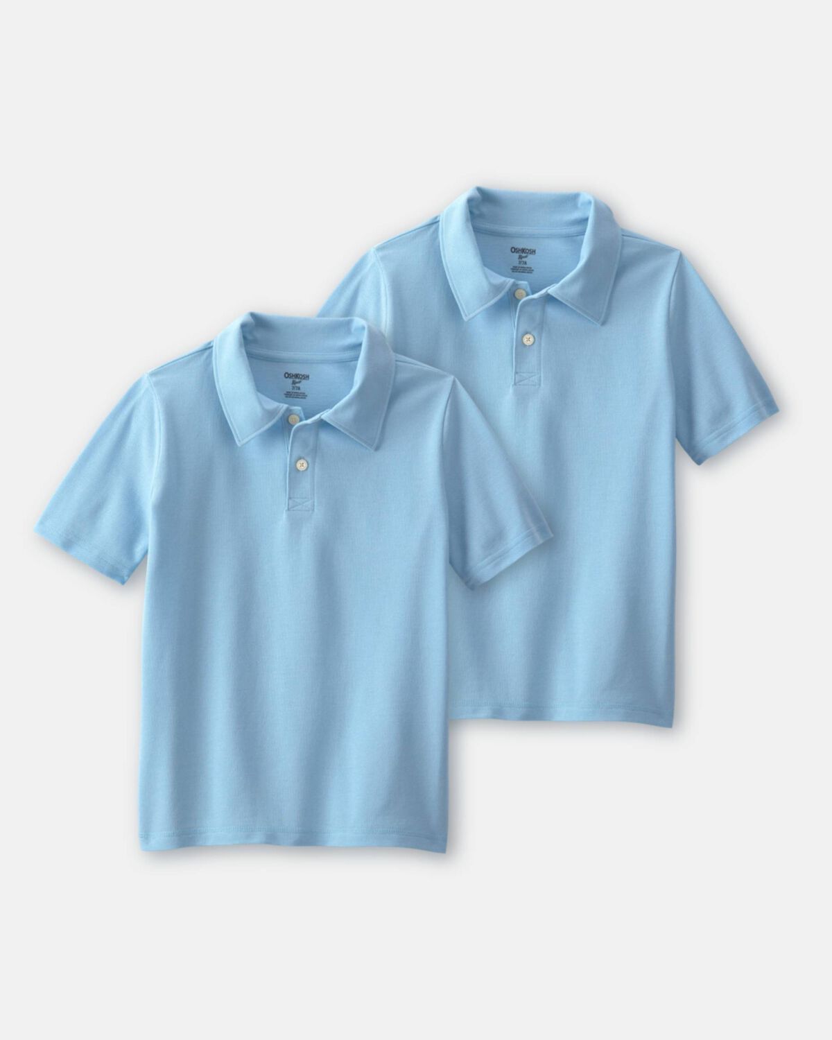 Boys 2-Pack Uniform Piqué Polo Shirts - Light Blue 1 Boys 2-Pack Uniform Piqué Polo Shirts - Light Blue