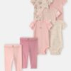 Baby Girl 7-Piece Bodysuits & Pants Set - Pink