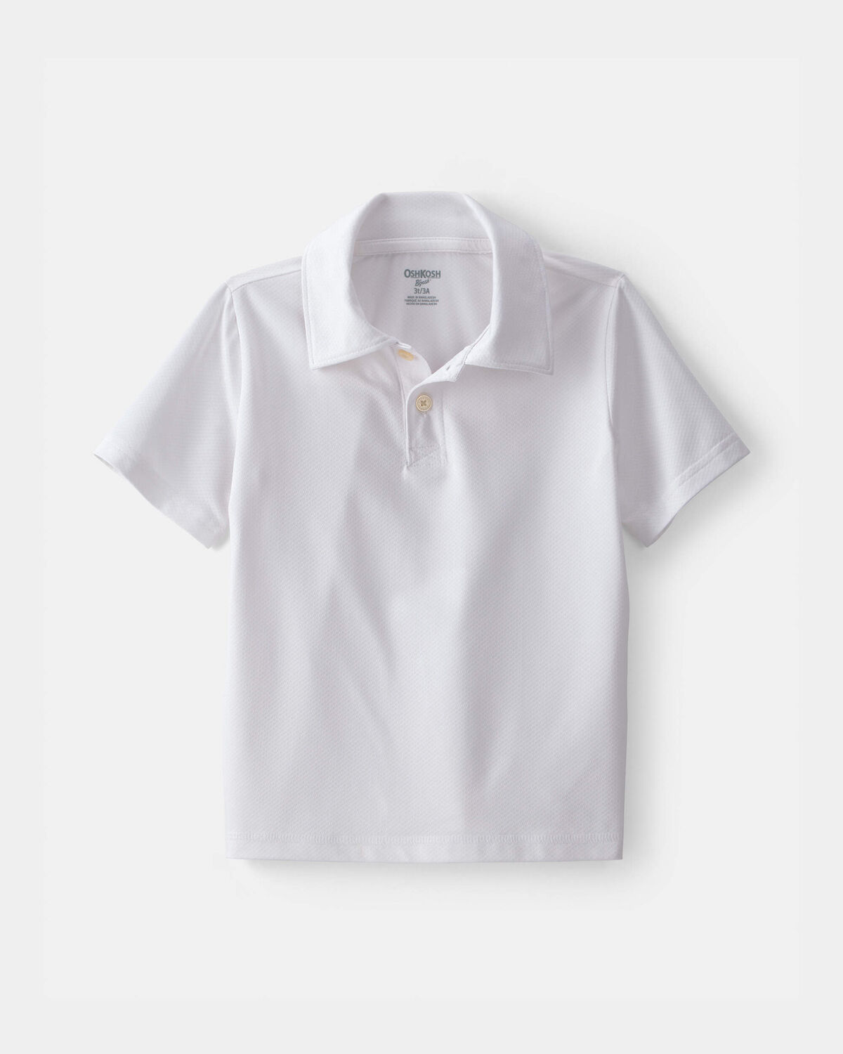 Toddler Boy 2-Pack Uniform Active Polo Shirts - White