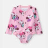 Baby Girl Disney© Minnie Mouse 1-Piece Swimsuit Rashguard - Pink