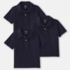 Toddler Boy 3-Pack Uniform Piqué Polo Shirts - Navy