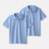 Boys 2-Pack Uniform Active Polo Shirts - Blue