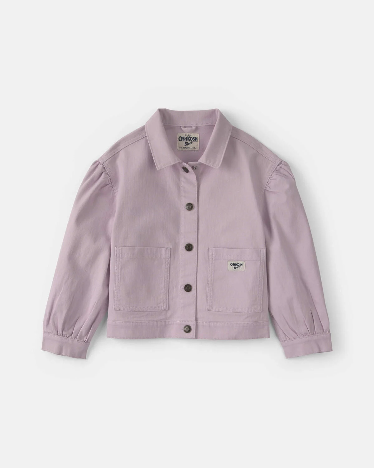 Girls Twill Bomber Jacket - Purple