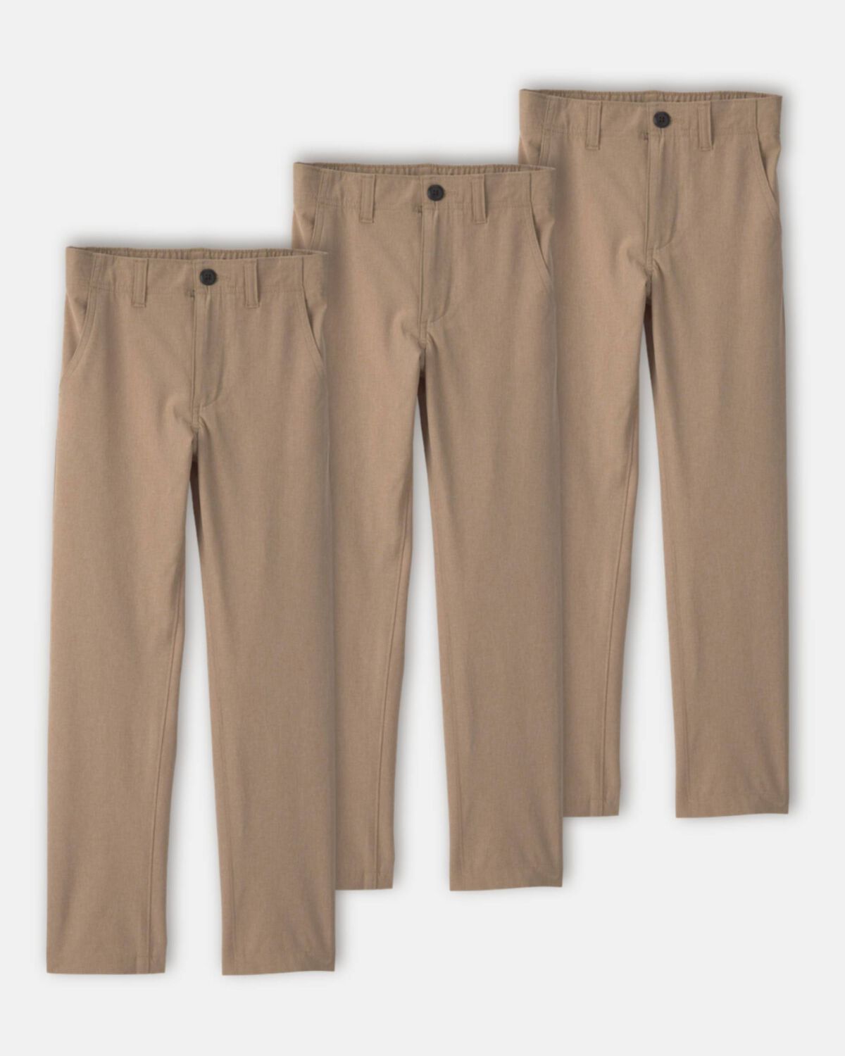 Boys 3-Pack Uniform Active Pants - Khaki