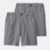Boys 2-Pack Uniform Active Pull-On Shorts - Grey 8 Boys 2-Pack Uniform Active Pull-On Shorts - Grey