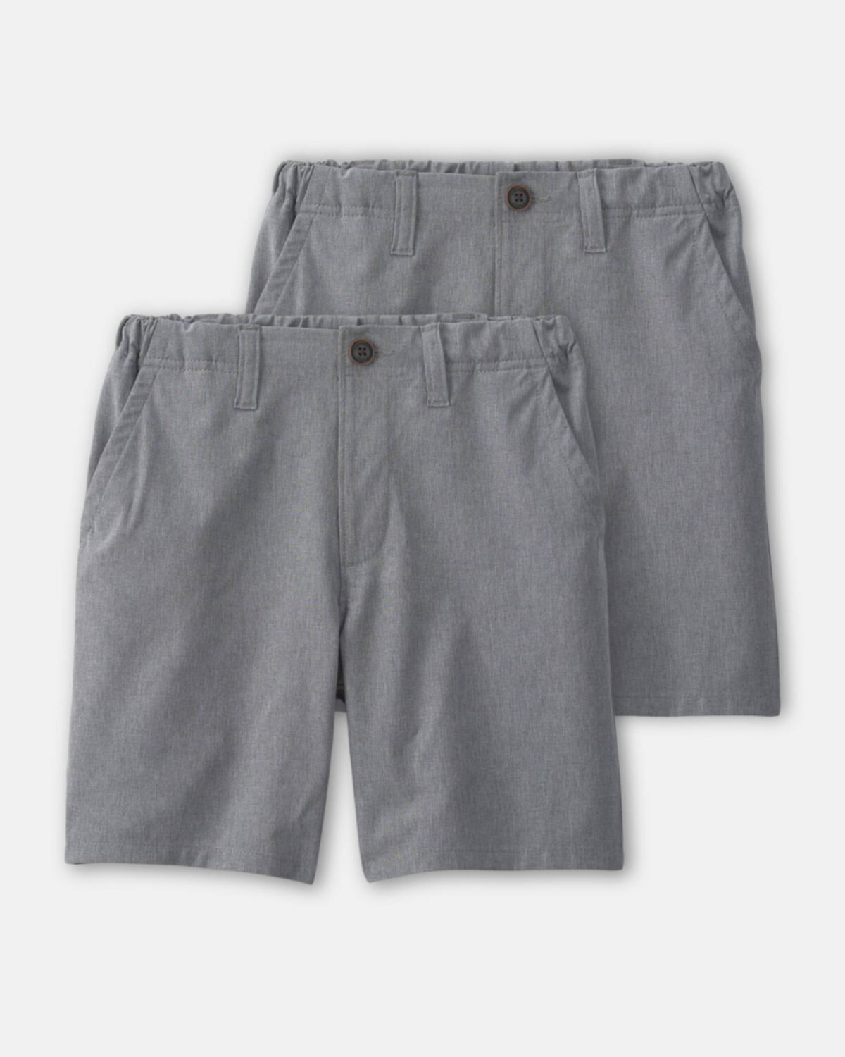 Boys 2-Pack Uniform Active Pull-On Shorts - Grey 1 Boys 2-Pack Uniform Active Pull-On Shorts - Grey