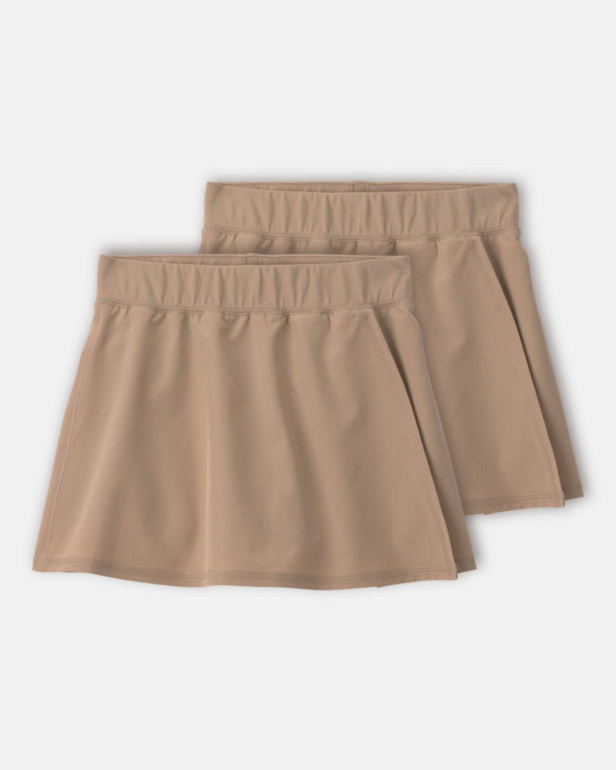 Girls 2-Pack Uniform Active Skort - Khaki
