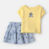 Baby Girl 2-Piece Bluey™ Top & Skort Set - Yellow/Blue