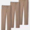 Girls 3-Pack Uniform Ponte Skinny Pants - Khaki