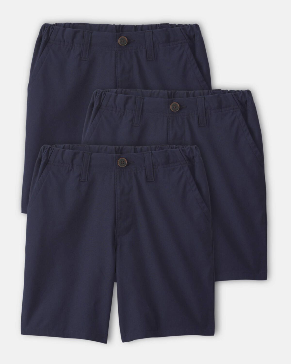 Boys 3-Pack Uniform Active Pull-On Shorts - Navy 1 Boys 3-Pack Uniform Active Pull-On Shorts - Navy