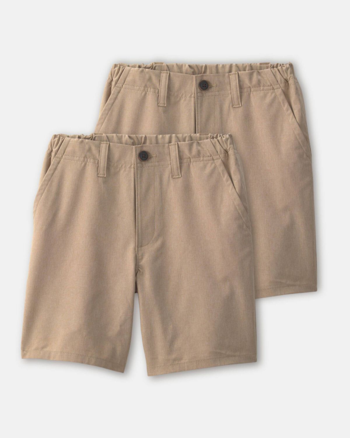Boys 2-Pack Uniform Active Pull-On Shorts - Khaki 1 Boys 2-Pack Uniform Active Pull-On Shorts - Khaki