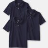 Boys 3-Pack Uniform Active Polo Shirts - Navy