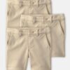 Toddler Girl 3-Pack Uniform Ponte Knit Shorts - Khaki 26 Toddler Girl 3-Pack Uniform Ponte Knit Shorts - Khaki