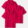 Boys 3-Pack Uniform Active Polo Shirts - Red 7 Boys 3-Pack Uniform Active Polo Shirts - Red