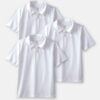 Boys 3-Pack Uniform Active Polo Shirts - White