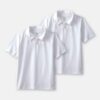 Boys 2-Pack Uniform Active Polo Shirts - White 6 Boys 2-Pack Uniform Active Polo Shirts - White