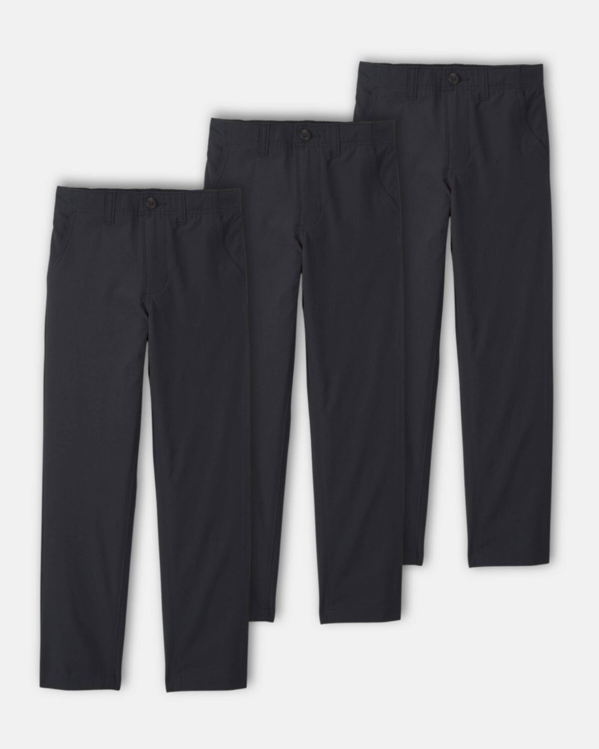 Boys 3-Pack Uniform Active Pants - Black