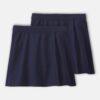Girls 2-Pack Uniform Ponte Skort - Navy