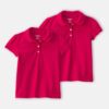 Toddler Girl 2-Pack Uniform Polo Shirts - Red