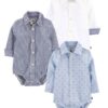 Baby 3-Pack Polka-Dot Button-Front Bodysuits