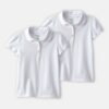 Toddler Girl 2-Pack Uniform Polo Shirts - White