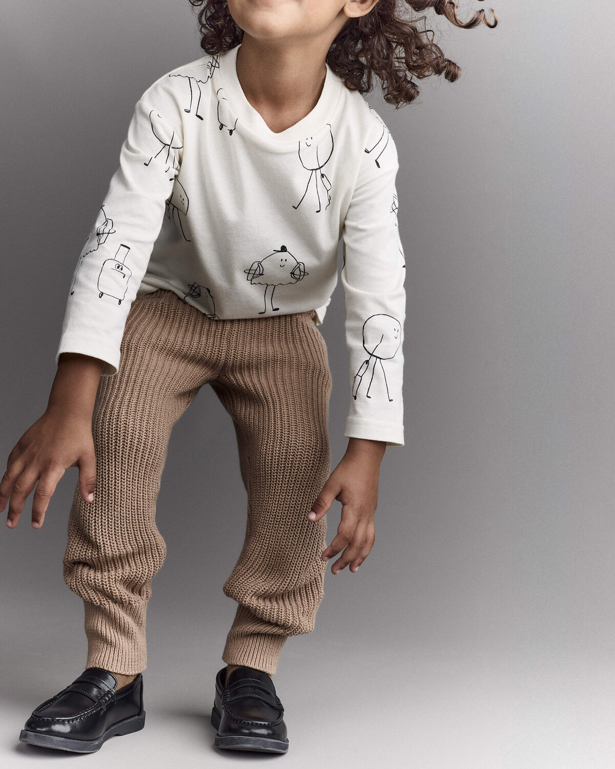Toddler Sweater Jogger Pant - Tan 5 Toddler Sweater Jogger Pant - Tan