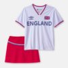 Girls 2-Piece Umbro England Soccer Jersey & Skort Set - Red/White