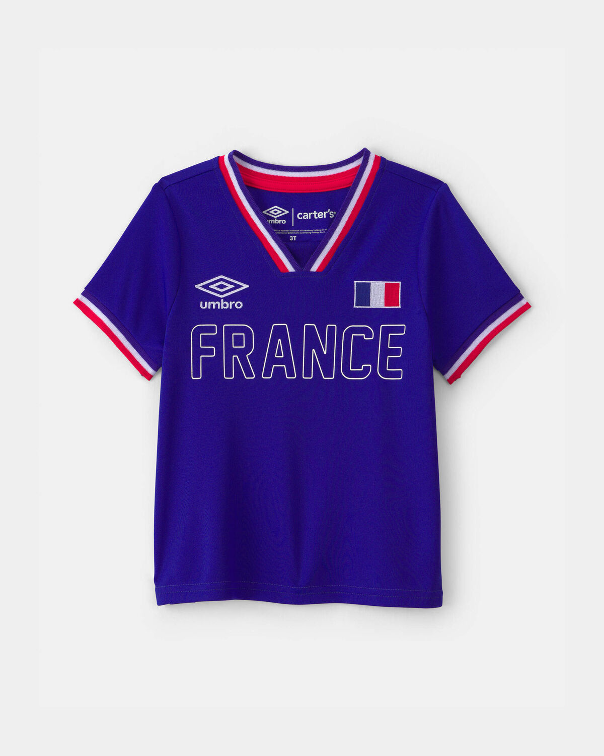 Toddler Girl 2-Piece Umbro France Soccer Jersey & Skort Set - Blue/Red/White 2 Toddler Girl 2-Piece Umbro France Soccer Jersey & Skort Set - Blue/Red/White