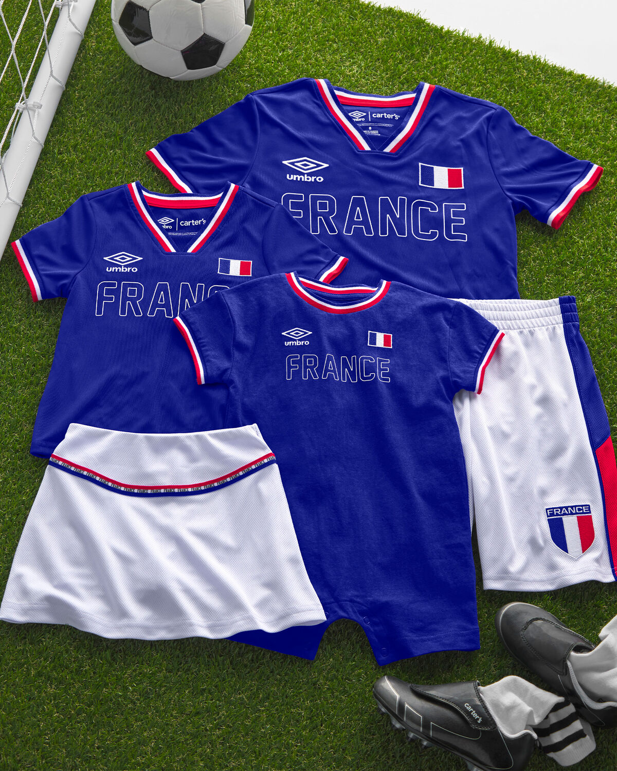 Toddler Girl 2-Piece Umbro France Soccer Jersey & Skort Set - Blue/Red/White 9 Toddler Girl 2-Piece Umbro France Soccer Jersey & Skort Set - Blue/Red/White
