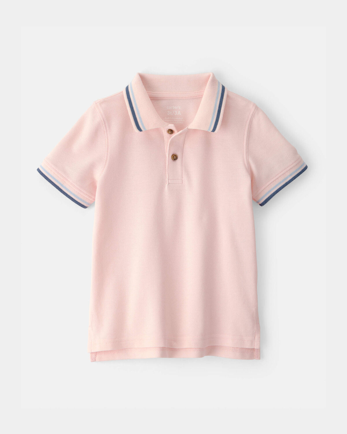 Toddler Boy 2-Piece Polo Shirt & Short Set - Coral/Blue