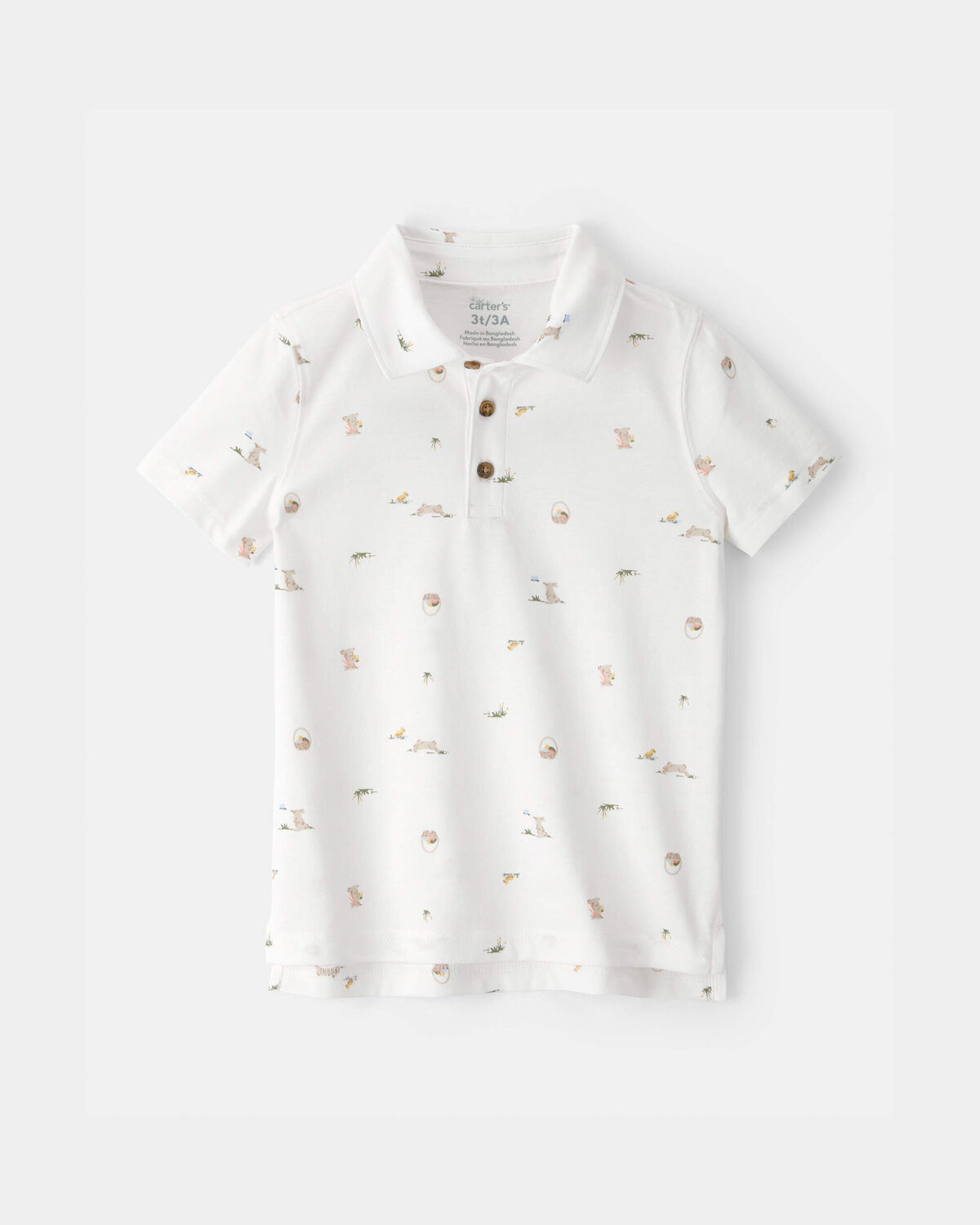 Toddler Boy 2-Piece Polo Shirt & Short Set - White/Blue