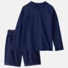 Boys 2-Piece Rashguard & Swim Trunk Set - Navy