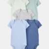 Baby Boy 5-Pack Solid Short-Sleeve Cotton Bodysuits 11 Baby Boy 5-Pack Solid Short-Sleeve Cotton Bodysuits