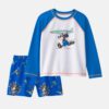 Toddler Boy 2-Piece Disney© Mickey Mouse Rashguard & Swim Trunk Set - Blue/White