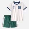 Boys 2-Piece 'Team Captain' Active Graphic Tee & Shorts Set - White/Green