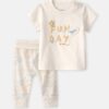 Baby 2-Piece Animal Friends Graphic Tee & Pant Set - Ivory