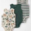 Baby Boy 3-Pack Organic Cotton Bodysuits