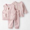 Baby Girl 3-Piece Recycled Fleece Set