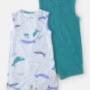 Baby 2-Pack Whale PurelySoft Sleeveless Romper Set - Blue