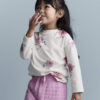 Toddler Girl Skiing Abstract Long-Sleeve Relaxed Graphic Tee - Cream