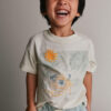 Toddler Relaxed Graphic Tee in Beach Print - Cream