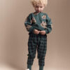 Toddler No-Seam Jogger Pant in Plaid - Green/Black