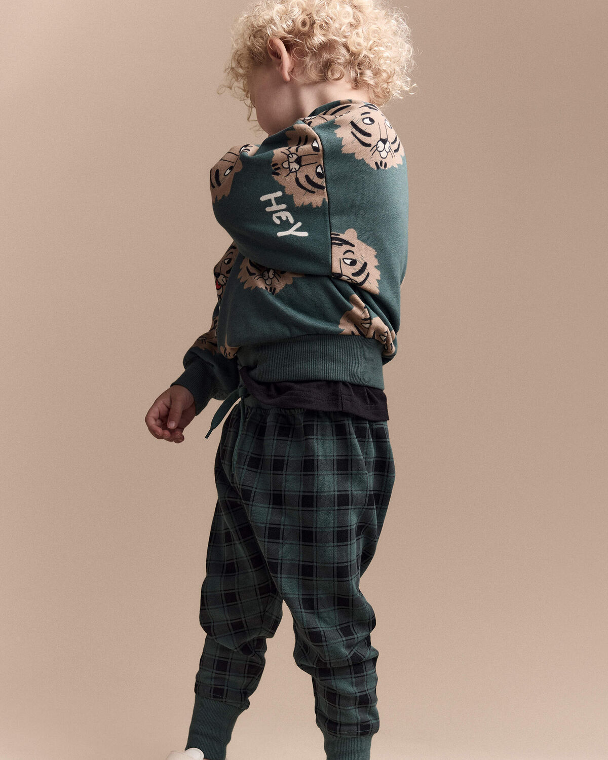 Toddler No-Seam Jogger Pant in Plaid - Green/Black 6 Toddler No-Seam Jogger Pant in Plaid - Green/Black