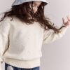 Toddler Girl Popcorn Sweater - Cream 12 Toddler Girl Popcorn Sweater - Cream