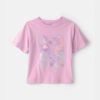 Girls Bubble Oversized Graphic Tee - Pink