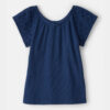 Girls Eyelet Top - Blue