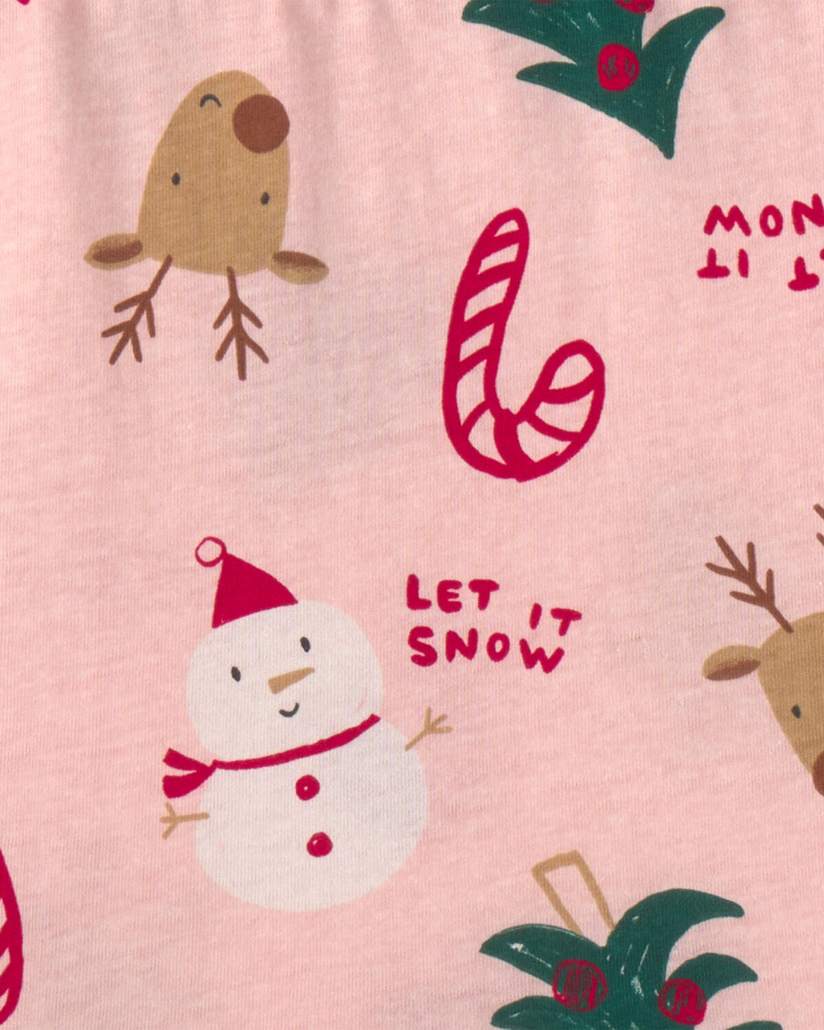 Girls Christmas Long-Sleeve Dress - Pink 3 Girls Christmas Long-Sleeve Dress - Pink