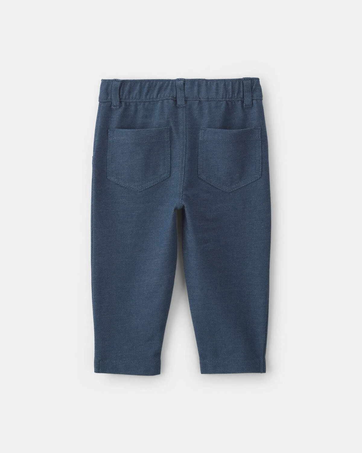 Baby Girl Knit Chambray Pants - Indigo