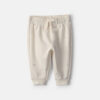 Baby Girl Metallic Heart Fleece Pants - Cream